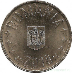 Монета. Румыния. 50 бань 2018 год.