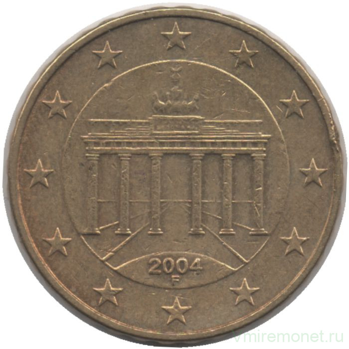 Монета. Германия. 10 центов 2004 год. (F).