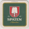 Подставка. Пиво  "Spaten". (Зелёная, маленькая). оборт.