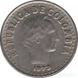 Монета. Колумбия. 20 сентаво 1973 год.