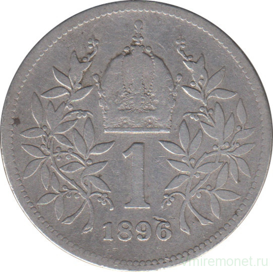 Монета. Австро-Венгерская империя. 1 крона 1896 год.