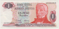 Банкнота. Аргентина. 1 песо 1983 - 1984 год. Тип 311а (1).