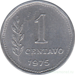 Монета. Аргентина. 1 сентаво 1975 год.