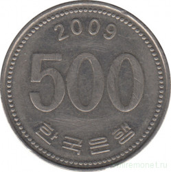Монета. Южная Корея. 500 вон 2009 год. 
