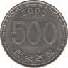 Монета. Южная Корея. 500 вон 2009 год.  ав.