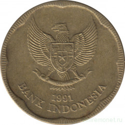 Монета. Индонезия. 500 рупий 1991 год.