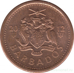 Монета. Барбадос. 1 цент 2012 год.