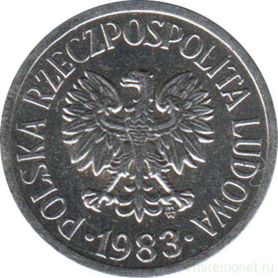 Монета. Польша. 10 грошей 1983 год.