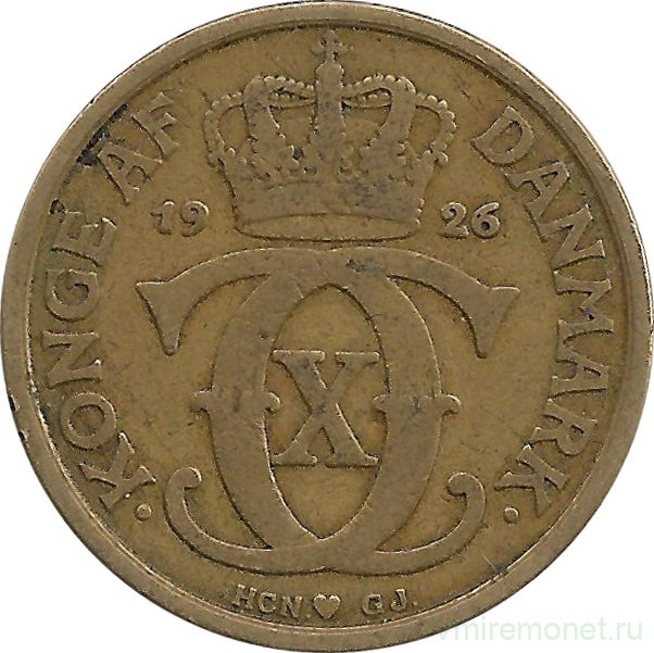 Монета. Дания. 1 крона 1926 год.