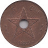 Монета. Свободное государство Конго (Бельгийское Конго). 5 сантимов 1888 год. ав.