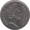 Монета. Гибралтар. 10 пенсов 1989 год. "АА" на реверсе. ав.