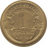  Монета. Франция. 1 франк 1939 год. ав.