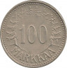 Реверс.Монета. Финляндия. 100 марoк 1956 год.