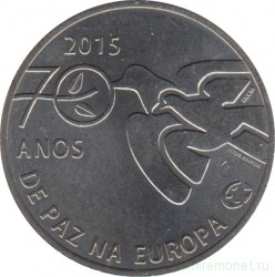 Монета. Португалия. 2,5 евро 2015 год. 70 лет миру в Европе.
