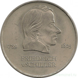 Монета. ГДР. 20 марок 1972 год. Фридрих Шиллер. 
