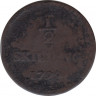 Монета. Швеция. 1/2 скиллинга 1799 год. ав.