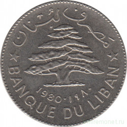 Монета. Ливан. 1 ливр 1980 год.