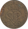 Монета. Швеция. 2 эре 1936 год ( 6 - длинный хвост ) ав.