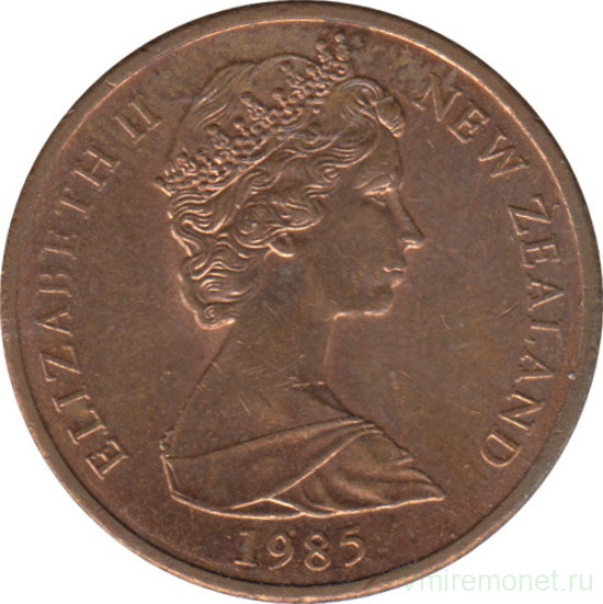 Монета. Новая Зеландия. 2 цента 1985 год.