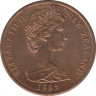 Монета. Новая Зеландия. 2 цента 1985 год. ав.
