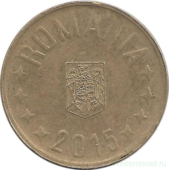 Монета. Румыния. 50 бань 2015 год.