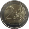Реверс. Монета. Португалия. 2 евро 2009 год. 10 лет экономическому и валютному союзу.