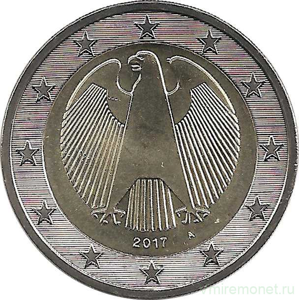 Монета. Германия. 2 евро 2017 год (А).