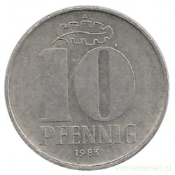 Монета. ГДР. 10 пфеннигов 1983 год.