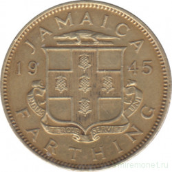 Монета. Ямайка. 1 фартинг 1945 год.