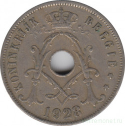 Монета. Бельгия. 25 сантимов 1928 год. BELGIE.