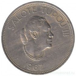 Монета. Тонга. 50 сенити 1967 год.
