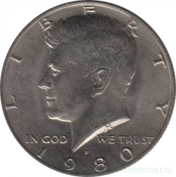 Монета. США. 50 центов 1980 год. Монетный двор P.
