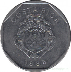 Монета. Коста-Рика. 10 колонов 1985 год.