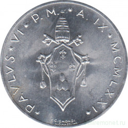 Монета. Ватикан. 10 лир 1971 год. Рыба.