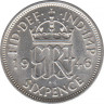 Монета. Великобритания. 6 пенсов 1946 год. ав.