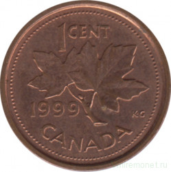 Монета. Канада. 1 цент 1999 год.