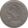 Монета. Аргентина. 10 сентаво 1937 год. ав.