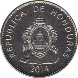 Монета. Гондурас. 50 сентаво 2014 год.