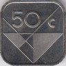 Монета. Аруба. 50 центов 1990 год. рев.