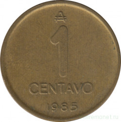 Монета. Аргентина. 1 сентаво 1985 год.