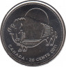 Монета. Канада. 25 центов 2011 год. Природа Канады - Бизон. ав.