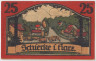Бона. Нотгельд. Германия. Город Ширке в Гарце. Управление курортом. 25 пфеннигов 1921 год. Вариант 1179.1.а.2.1. рев.