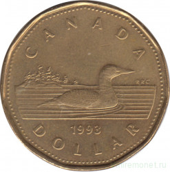 Монета. Канада. 1 доллар 1993 год.