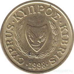 Монета. Кипр. 1 цент 1998 год.