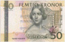 Банкнота. Швеция. 50 крон 2011 год. ав