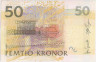 Банкнота. Швеция. 50 крон 2011 год. рев