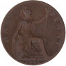 Монета. Великобритания. 1/2 пенни 1901 год.