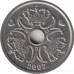 Монета. Дания. 5 крон 2007 год.