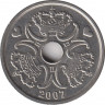 Монета. Дания. 5 крон 2007 год. ав.