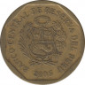 Монета. Перу. 10 сентимо 2005 год. ав.